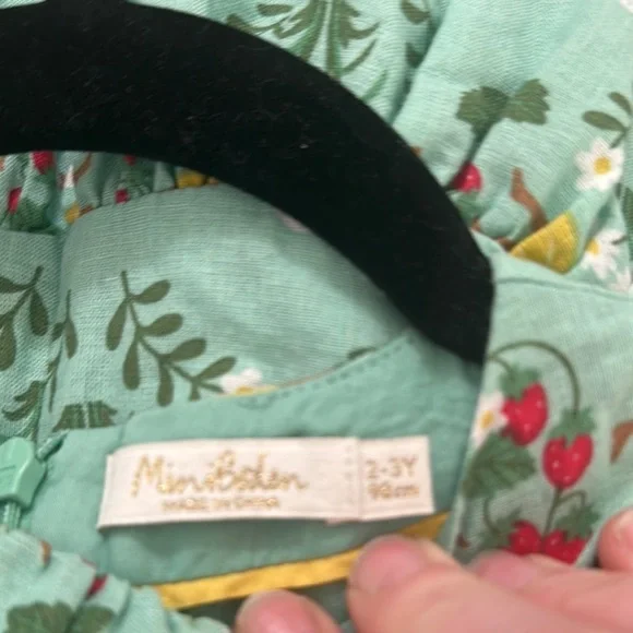 Mini Boden Floral Green with Fairies Kids Dress 2-3y - Picture 4 of 5